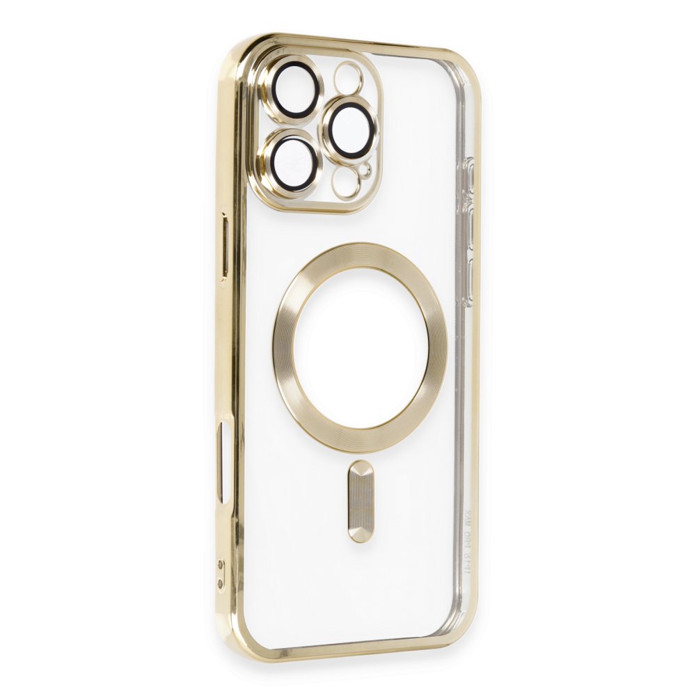 Newface iPhone 16 Pro Kılıf Kross Magneticsafe Kapak - Gold