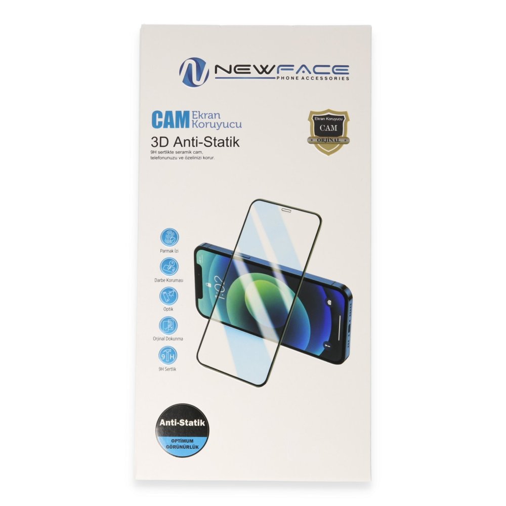 Newface iPhone 16 Pro Max 3D Antistatik Cam Ekran Koruyucu