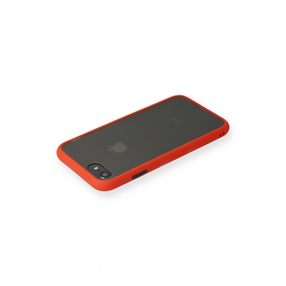 Newface iPhone SE 2020 Kılıf Montreal Silikon Kapak - Kırmızı