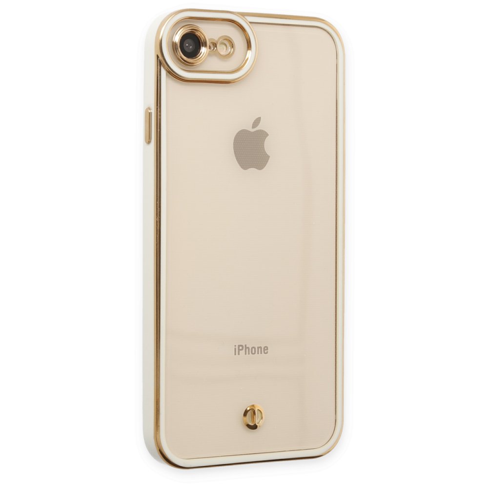 Newface iPhone 8 Kılıf Liva Lens Silikon - Beyaz