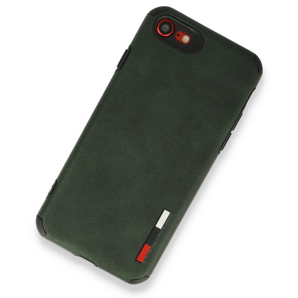 Newface iPhone 8 Kılıf Loop Deri Silikon - Yeşil