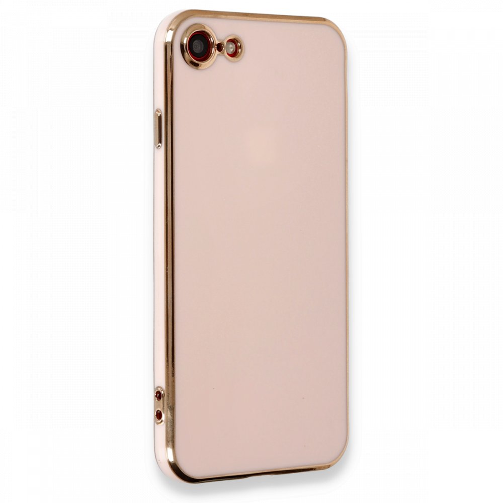 Newface iPhone 8 Kılıf Volet Silikon - Pembe