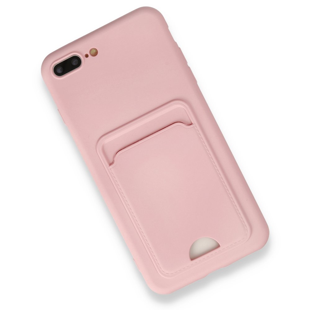 Newface iPhone 8 Plus Kılıf Kelvin Kartvizitli Silikon - Pembe