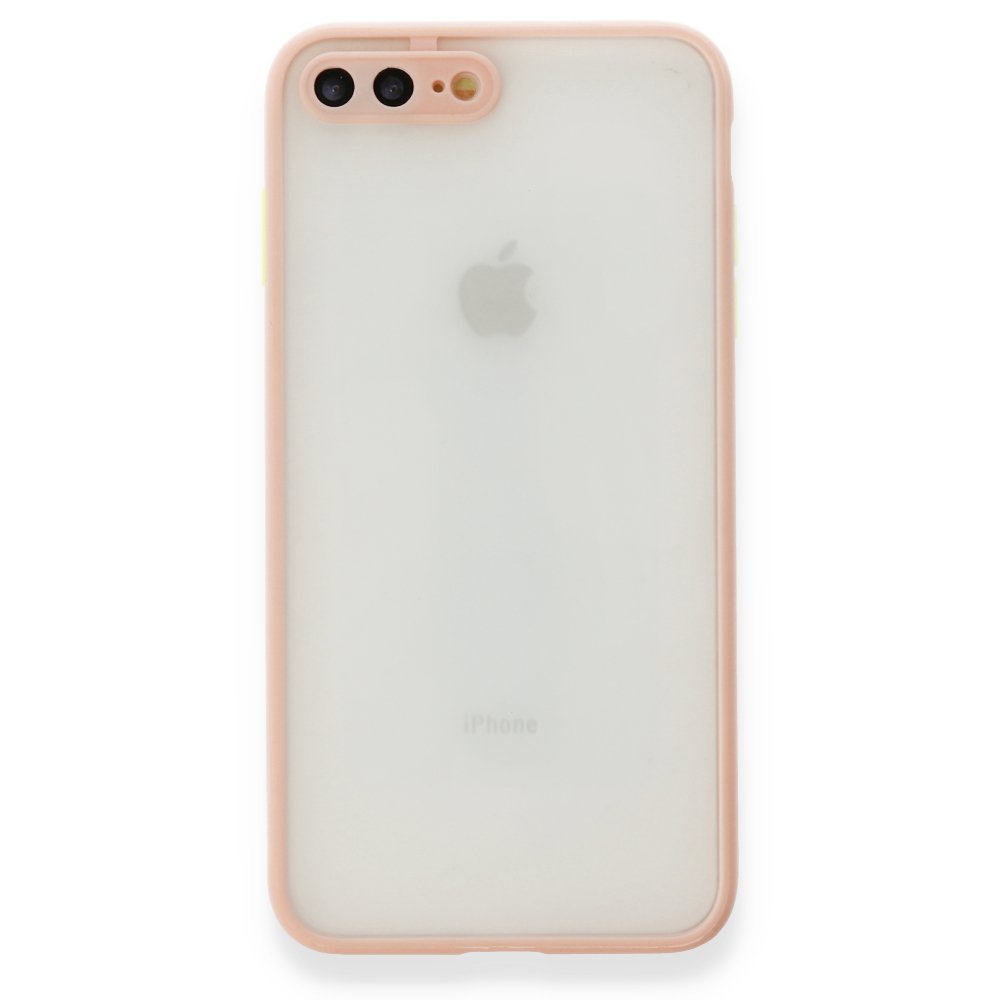 Newface iPhone 8 Plus Kılıf Montreal Silikon Kapak - Pembe