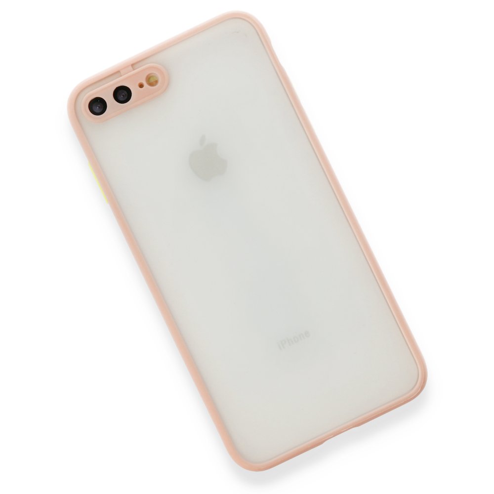 Newface iPhone 8 Plus Kılıf Montreal Silikon Kapak - Pembe