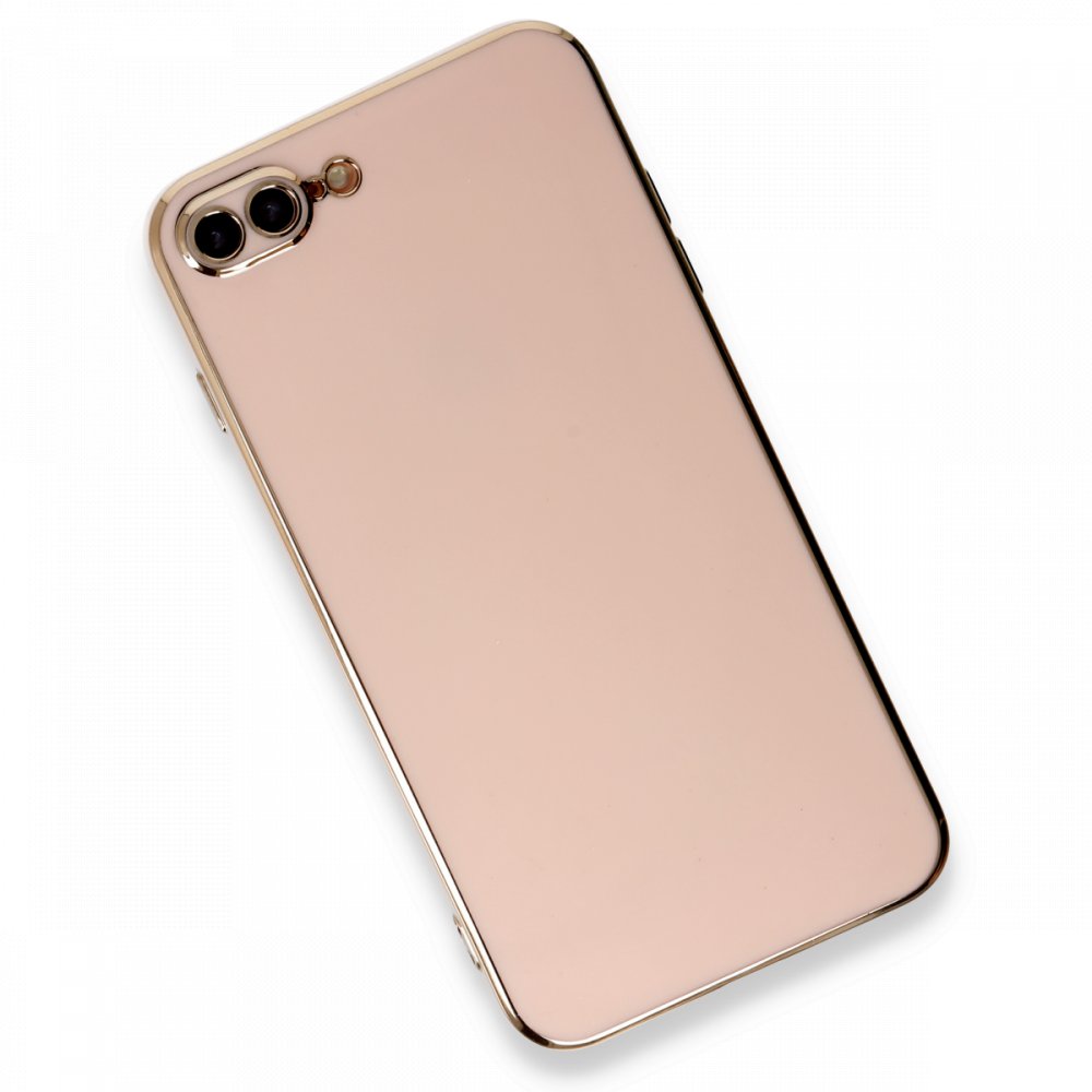 Newface iPhone 8 Plus Kılıf Volet Silikon - Pembe