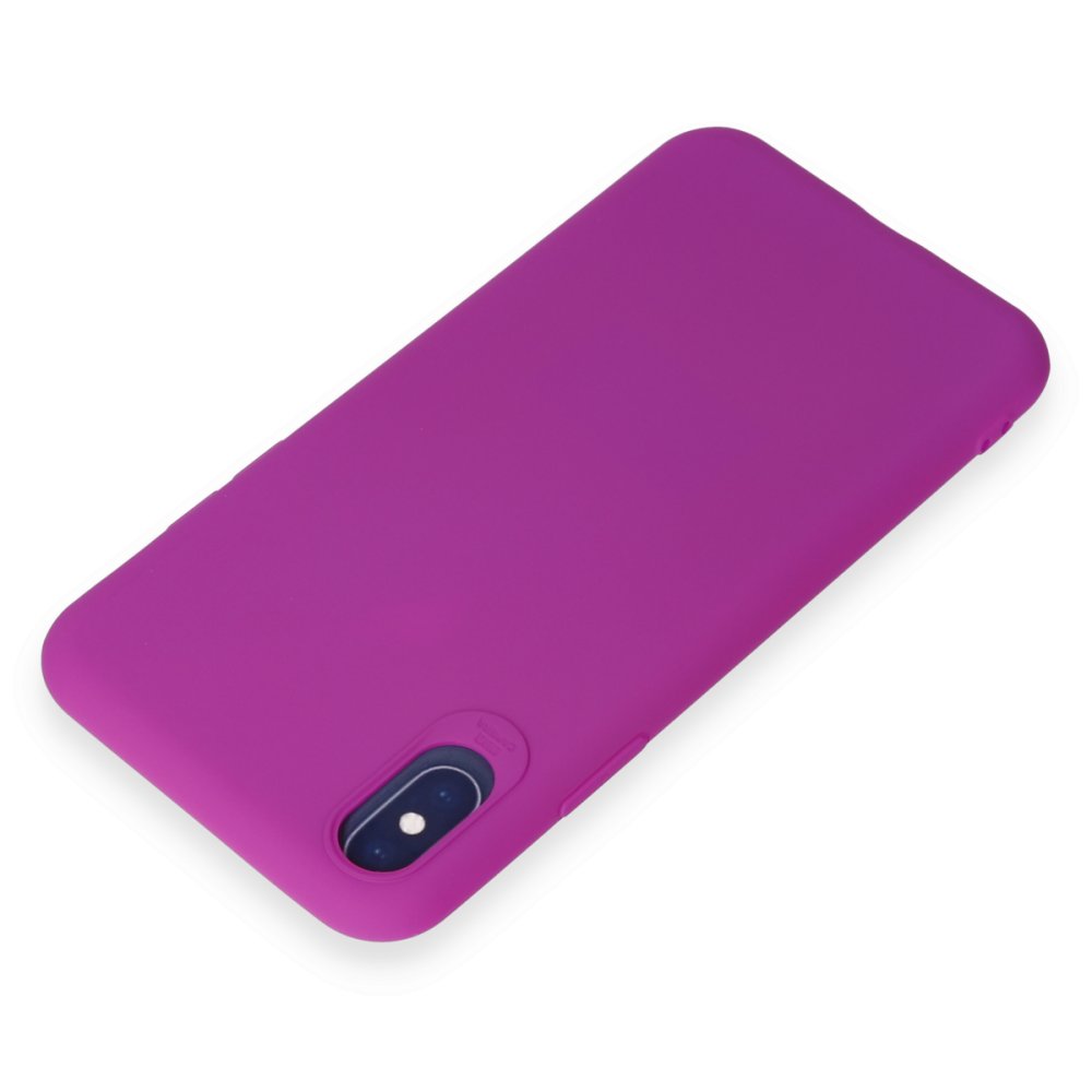 Newface iPhone X Kılıf First Silikon - Mor