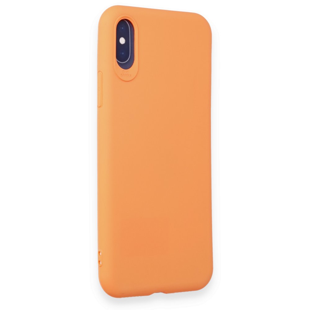 Newface iPhone X Kılıf First Silikon - Turuncu