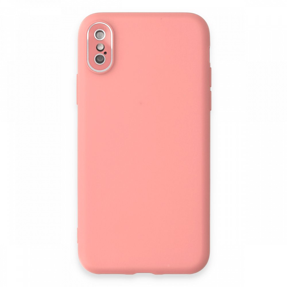 Newface iPhone X Kılıf Lansman Glass Kapak - Pembe