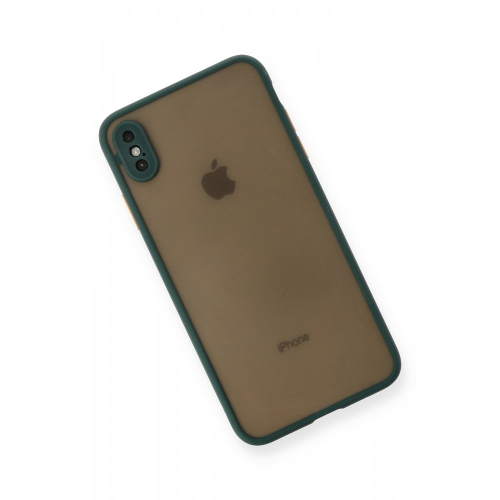 Newface iPhone X Kılıf Montreal Silikon Kapak - Yeşil