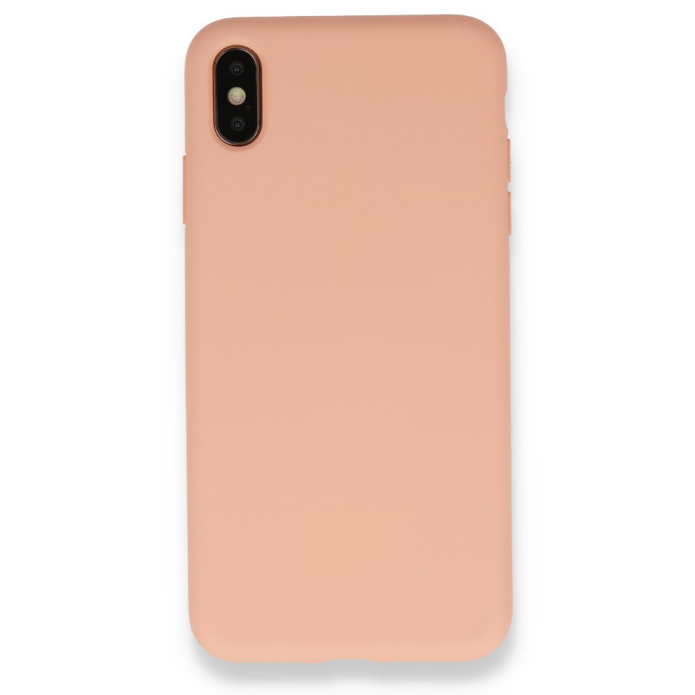 Newface iPhone XS Max Kılıf Nano içi Kadife Silikon - Pembe