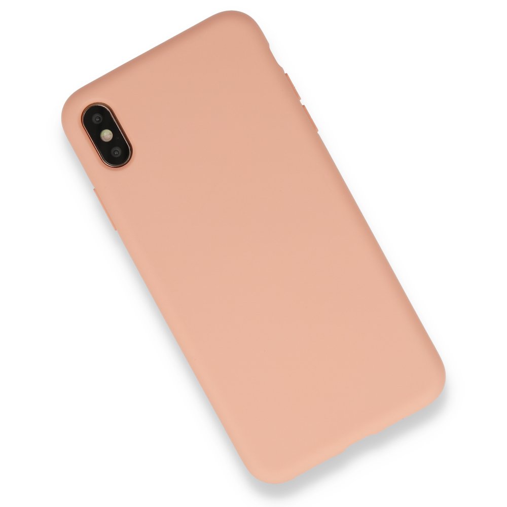 Newface iPhone XS Max Kılıf Nano içi Kadife Silikon - Pembe