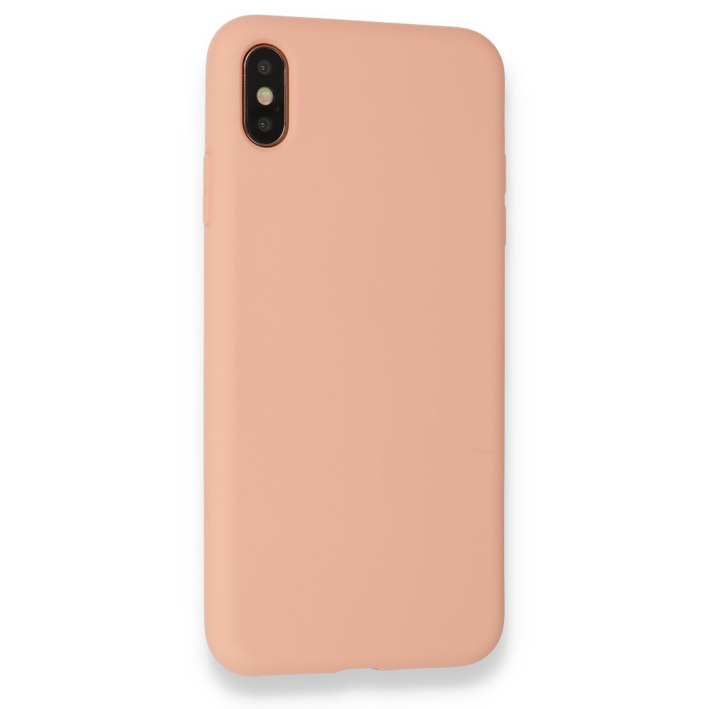 Newface iPhone XS Max Kılıf Nano içi Kadife Silikon - Pembe