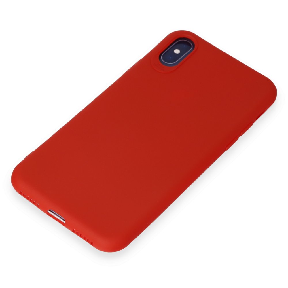 Newface iPhone XS Kılıf First Silikon - Kırmızı