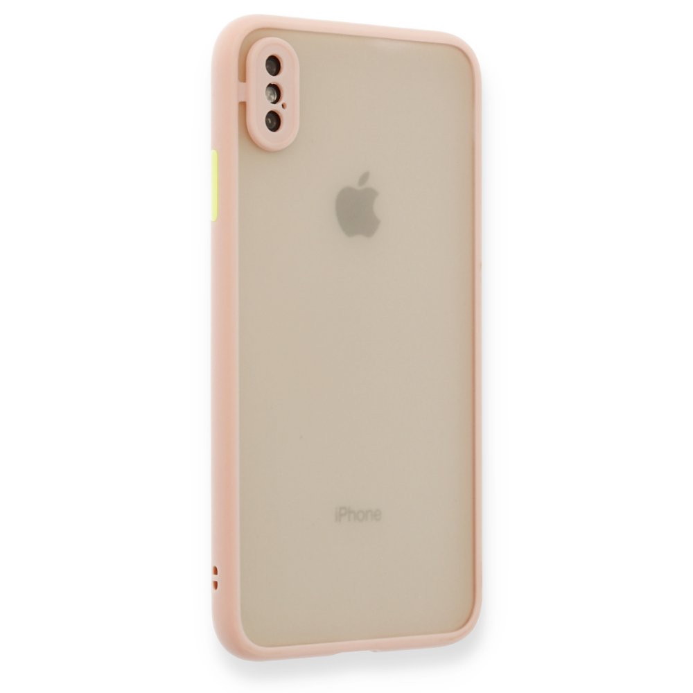 Newface iPhone XS Kılıf Montreal Silikon Kapak - Pembe