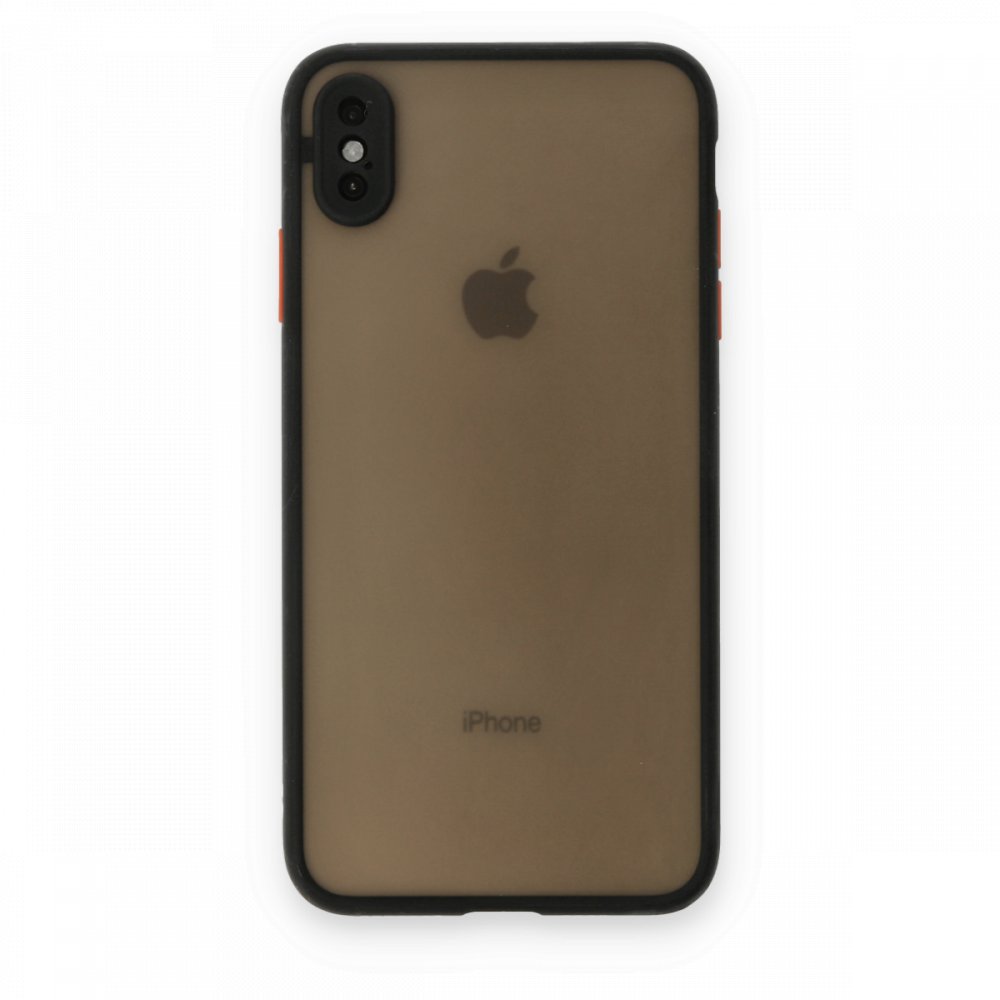 Newface iPhone XS Kılıf Montreal Silikon Kapak - Siyah