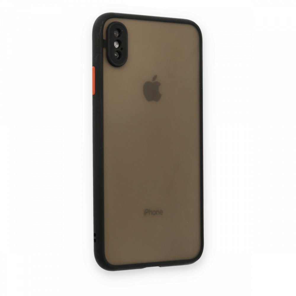 Newface iPhone XS Kılıf Montreal Silikon Kapak - Siyah