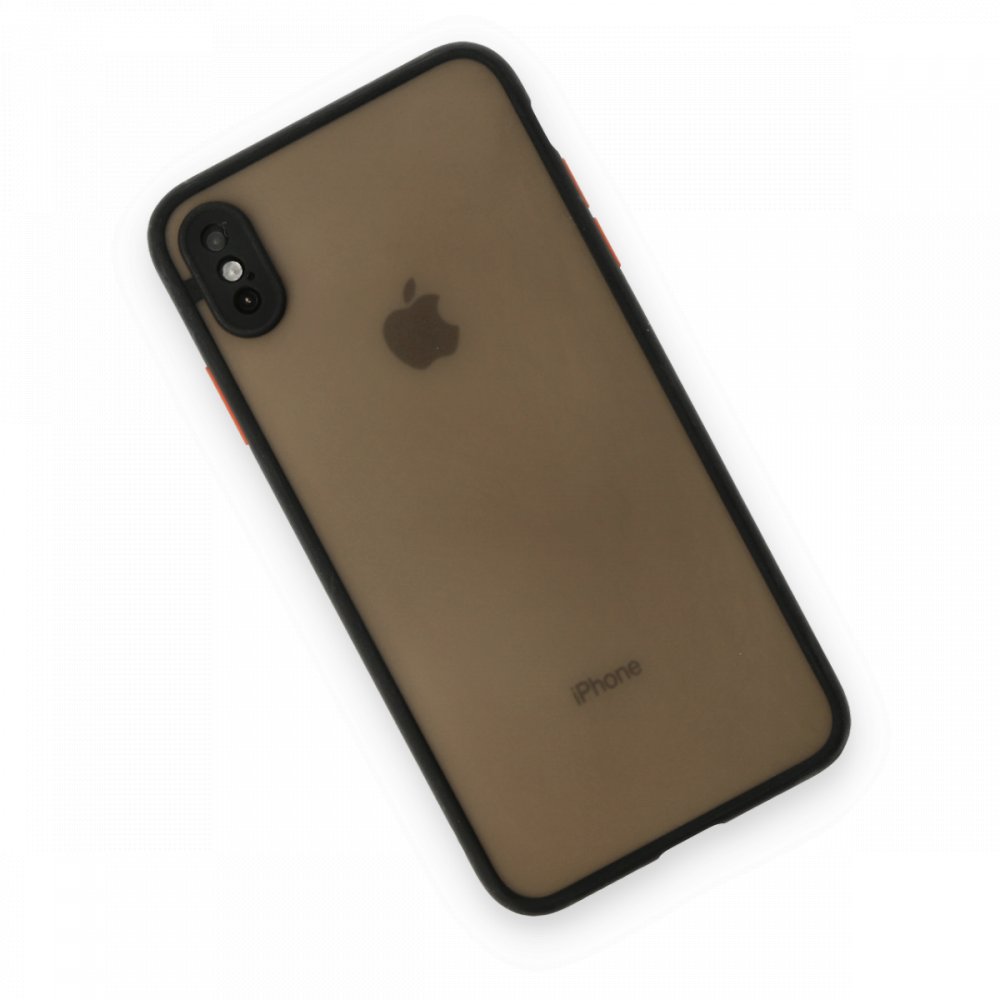 Newface iPhone XS Kılıf Montreal Silikon Kapak - Siyah