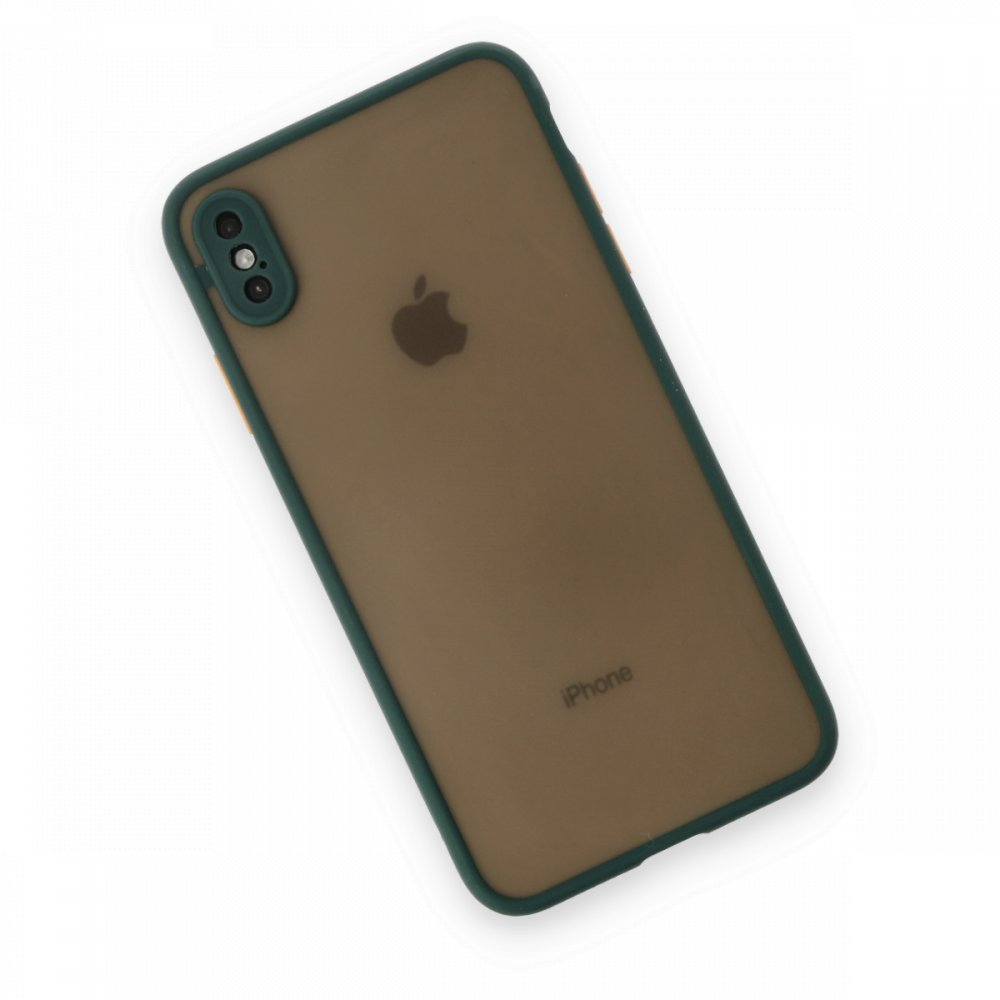 Newface iPhone XS Kılıf Montreal Silikon Kapak - Yeşil