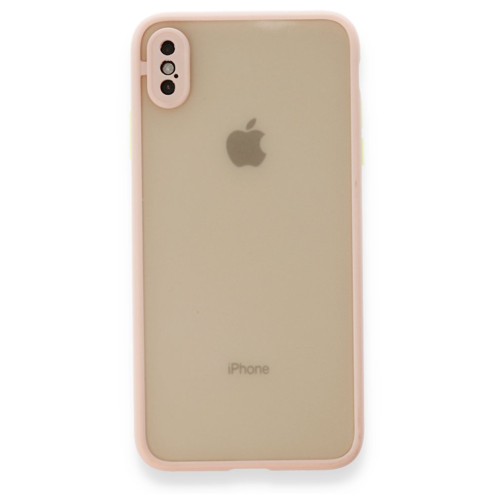 Newface iPhone XS Max Kılıf Montreal Silikon Kapak - Pembe