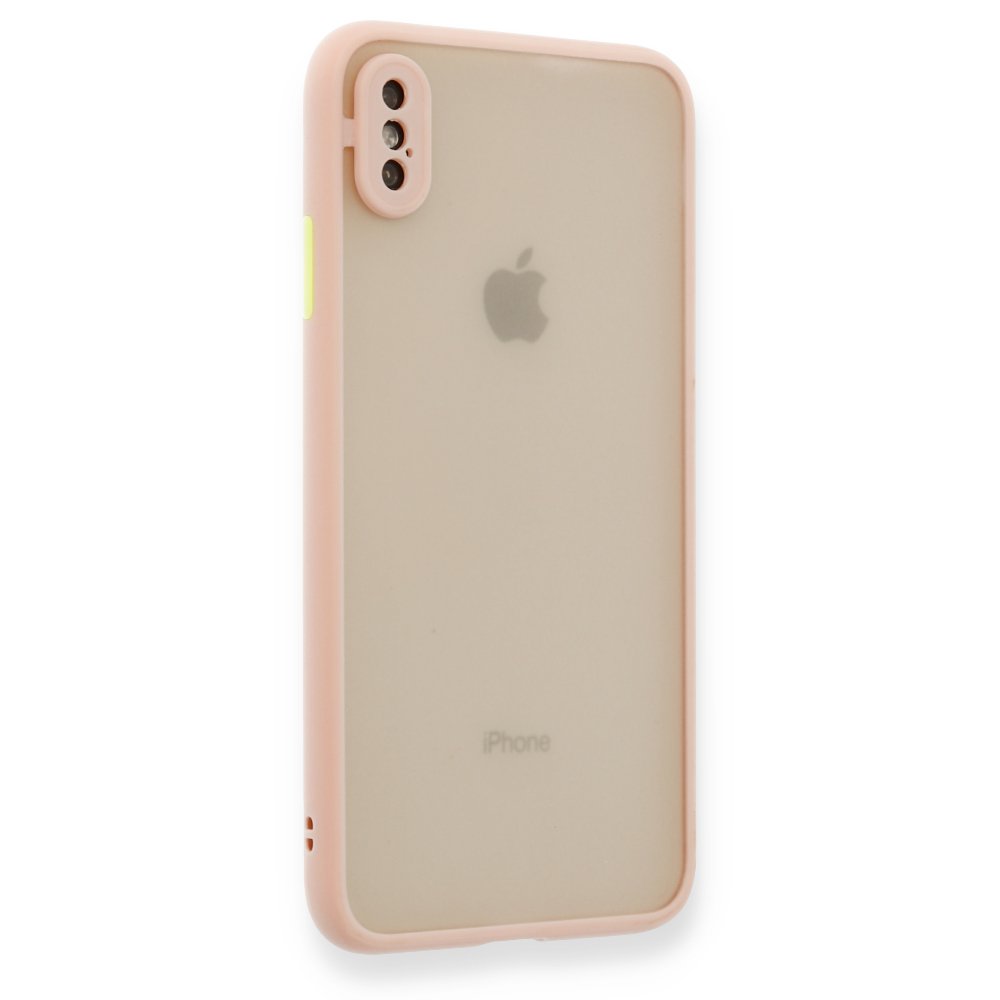 Newface iPhone XS Max Kılıf Montreal Silikon Kapak - Pembe