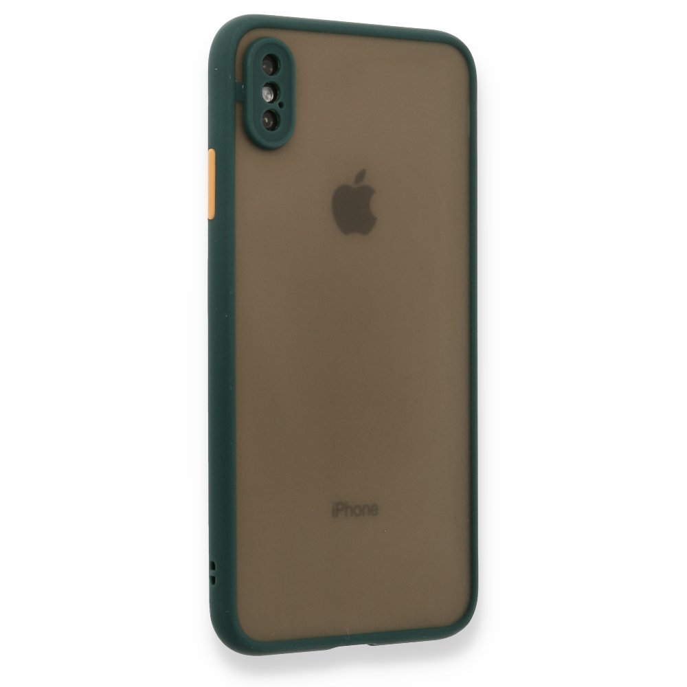 Newface iPhone XS Max Kılıf Montreal Silikon Kapak - Yeşil