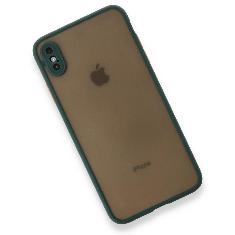 Newface iPhone XS Max Kılıf Montreal Silikon Kapak - Yeşil