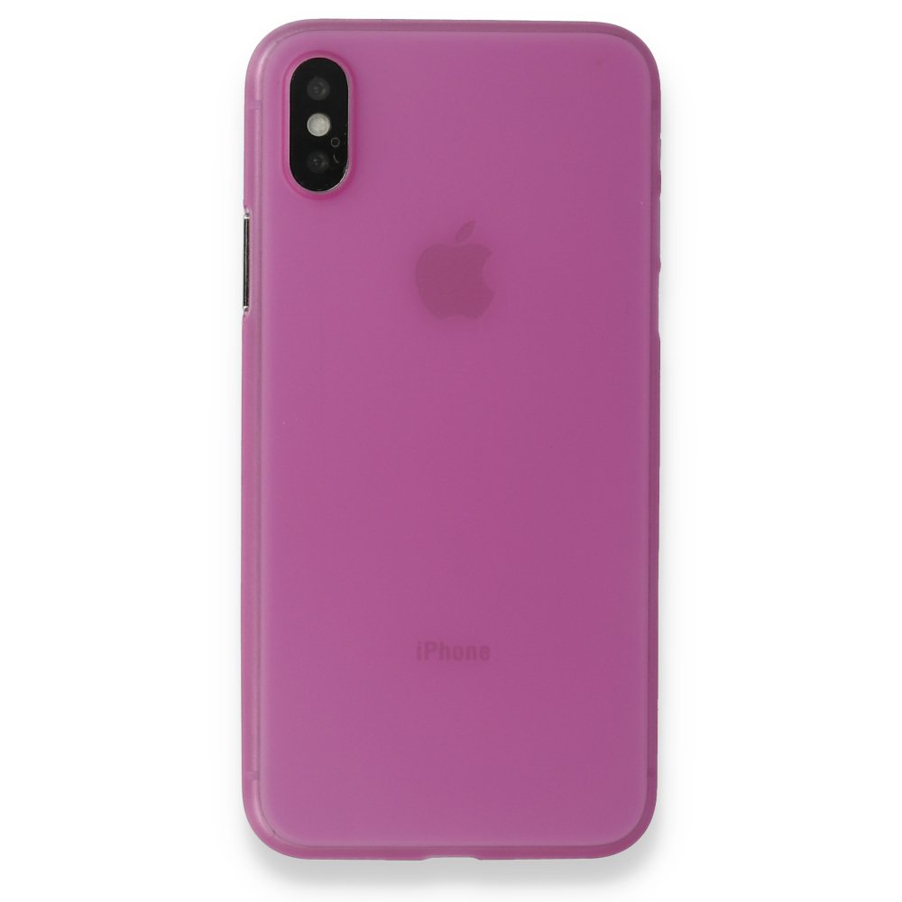 Newface iPhone XS Max Kılıf PP Ultra İnce Kapak - Pembe