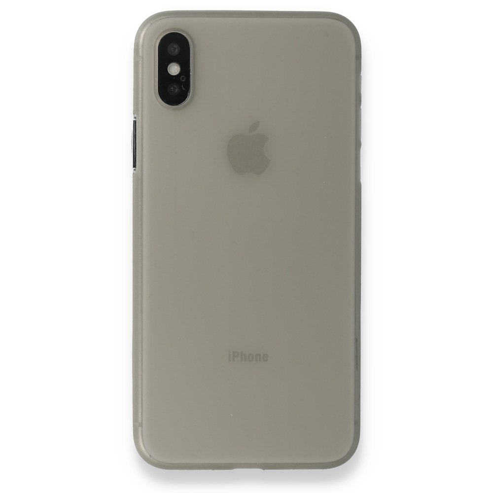 Newface iPhone XS Max Kılıf PP Ultra İnce Kapak - Gri