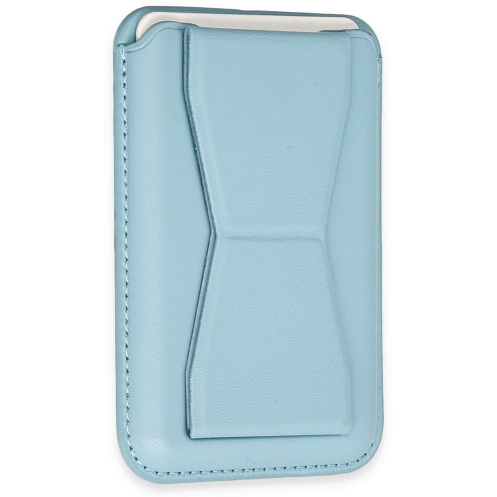 Newface Magneticsafe Standlı Deri Kartlık - Sierra Blue