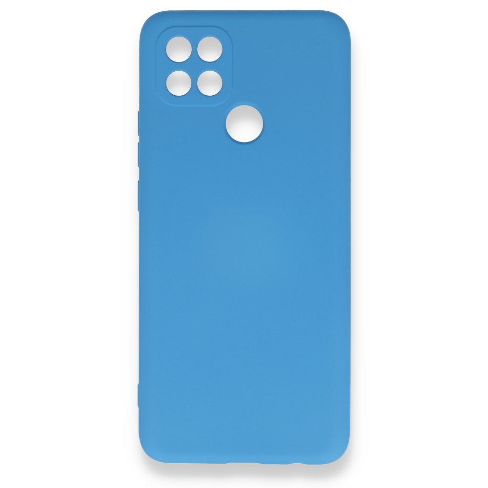 Newface Oppo A15 Kılıf Nano içi Kadife Silikon - Mavi
