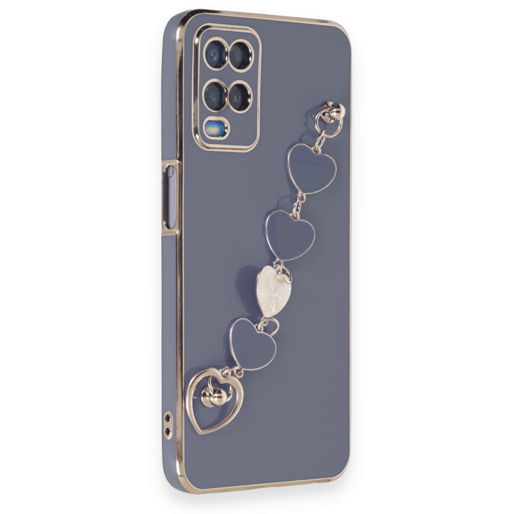 Newface Oppo A54 4G Kılıf Esila Silikon - Gri