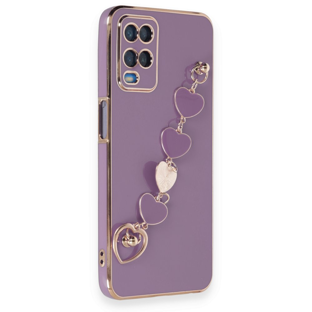 Newface Oppo A54 4G Kılıf Esila Silikon - Mor