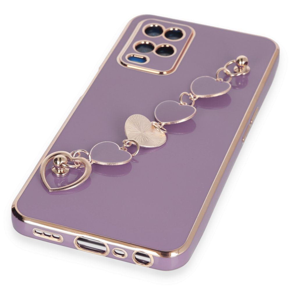 Newface Oppo A54 4G Kılıf Esila Silikon - Mor