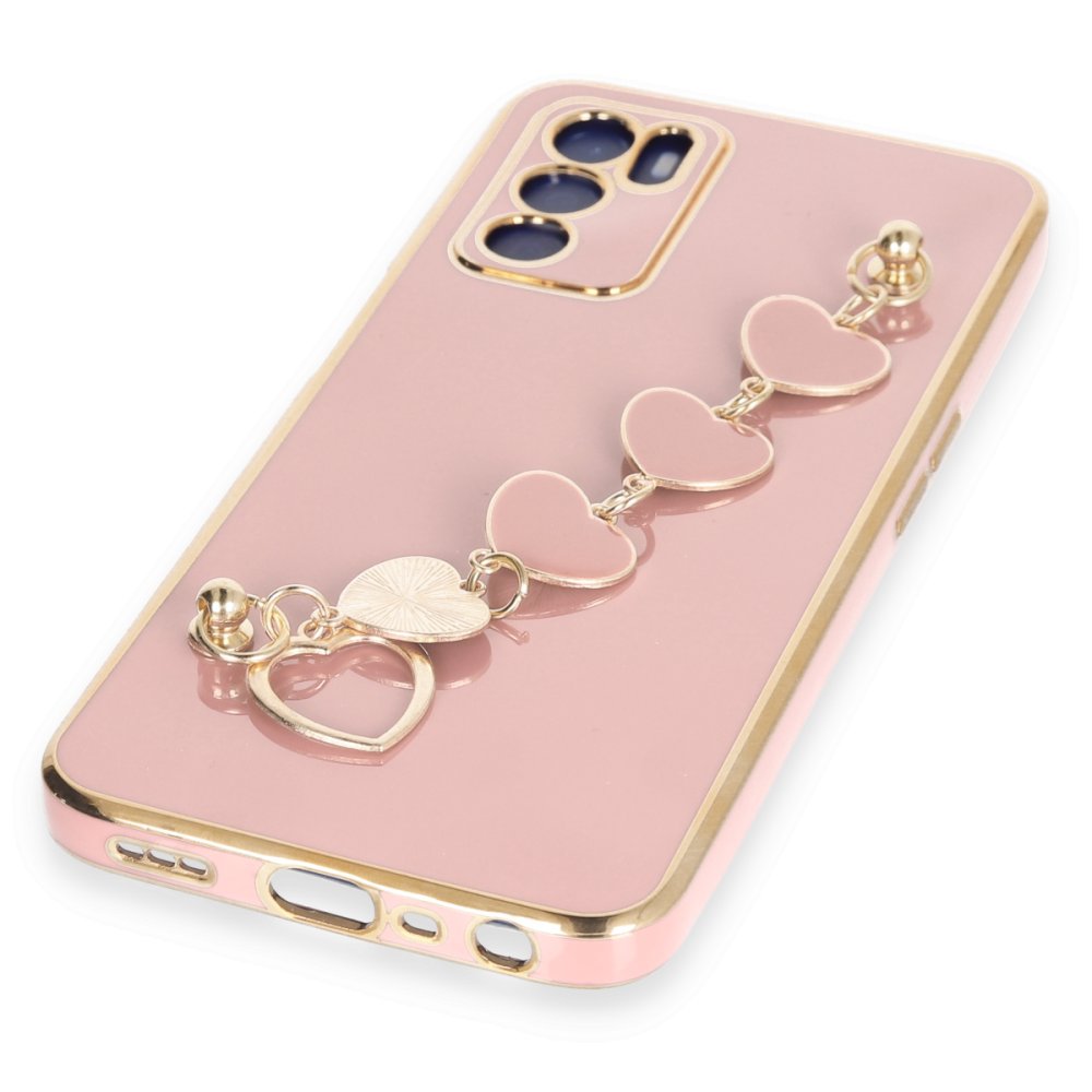 Newface Oppo A55 Kılıf Esila Silikon - Pudra