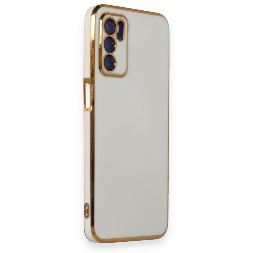 Newface Oppo A55 Kılıf Volet Silikon - Beyaz