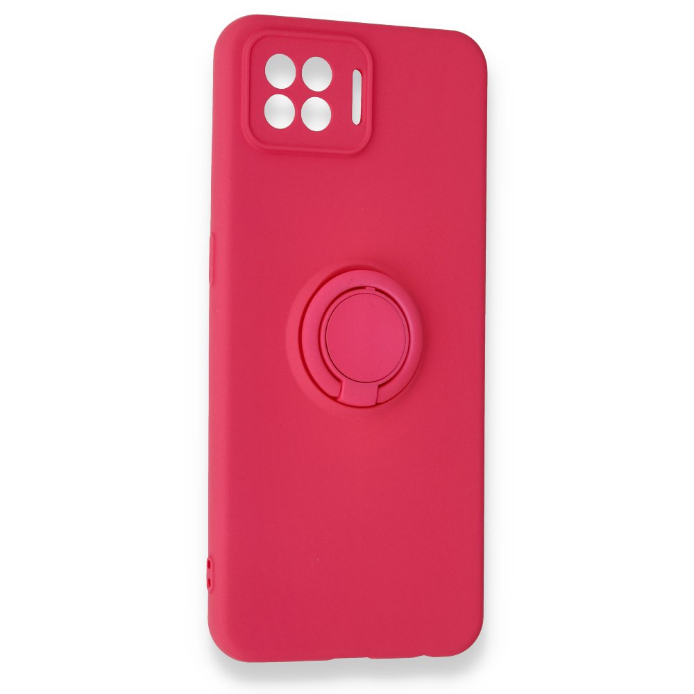 Newface Oppo A73 Kılıf Viktor Yüzüklü Silikon - Pembe