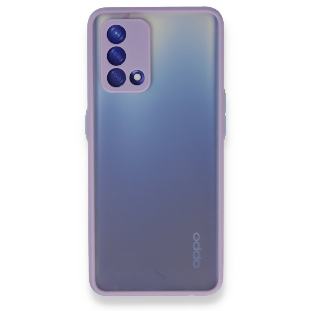 Newface Oppo A74 4G Kılıf Montreal Silikon Kapak - Mor