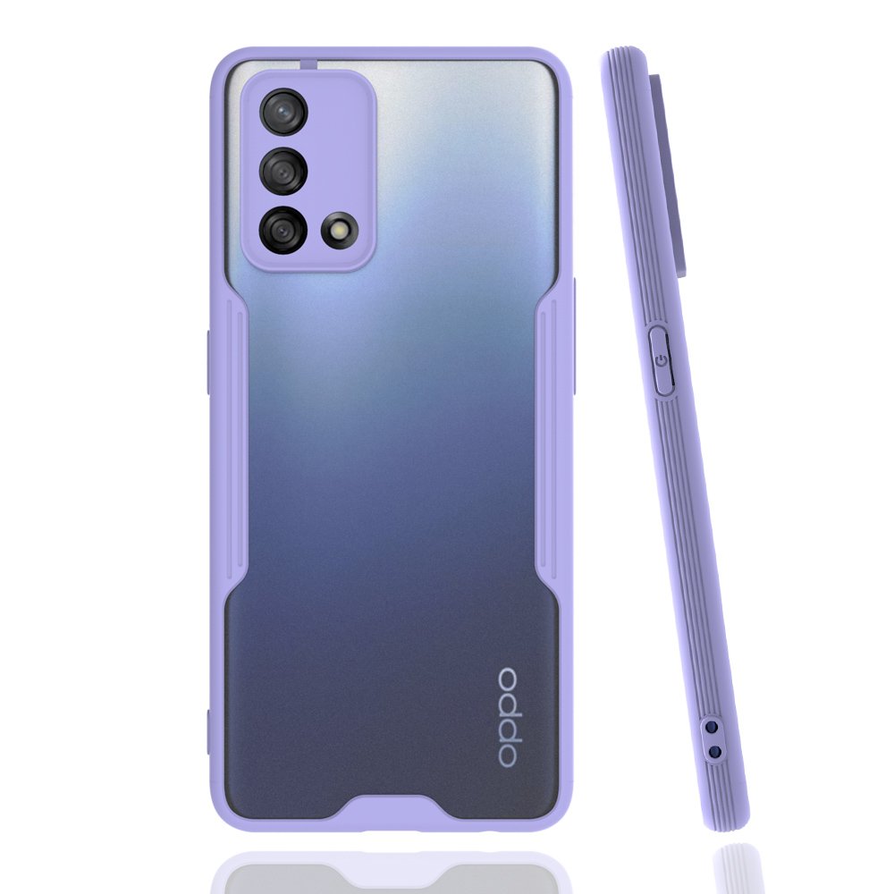 Newface Oppo A74 4G Kılıf Platin Silikon - Lila