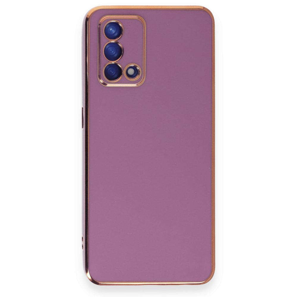 Newface Oppo A74 4G Kılıf Volet Silikon - Mor