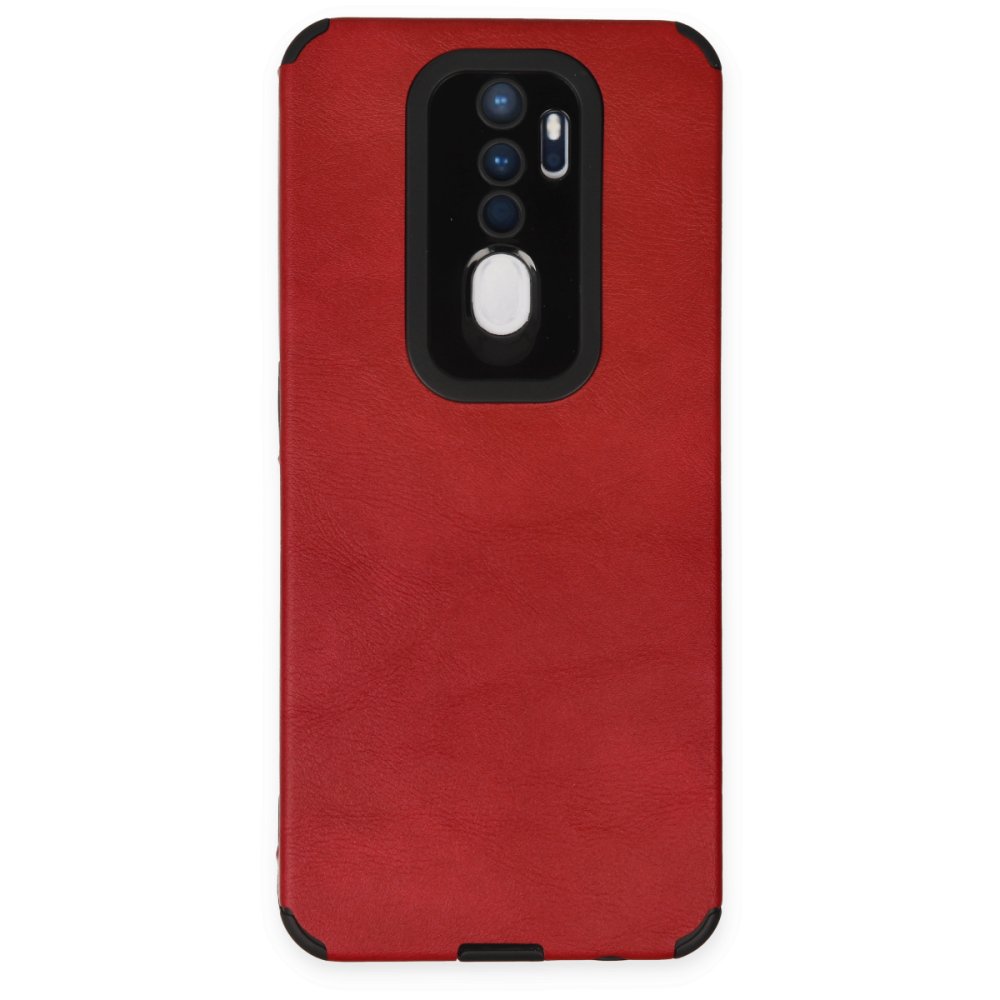 Newface Oppo A9 2020 Kılıf Loop Deri Silikon - Kırmızı