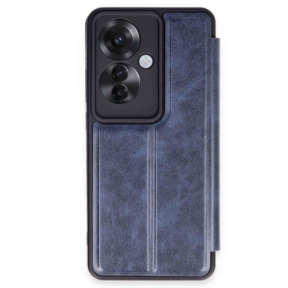 Newface Oppo Reno 11F Kılıf Flip Cover - Lacivert