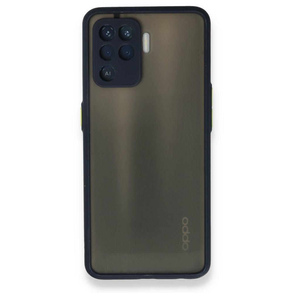 Newface Oppo Reno 5 Lite Kılıf Montreal Silikon Kapak - Lacivert