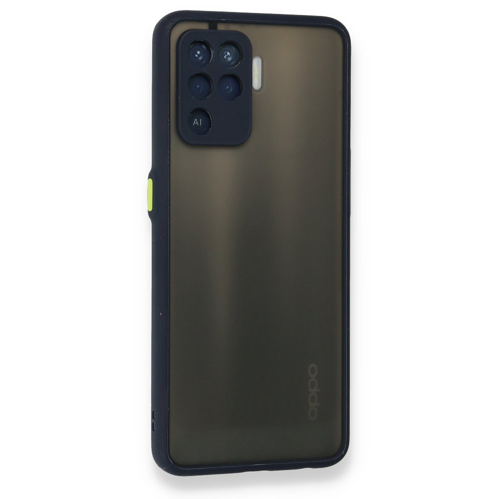 Newface Oppo Reno 5 Lite Kılıf Montreal Silikon Kapak - Lacivert