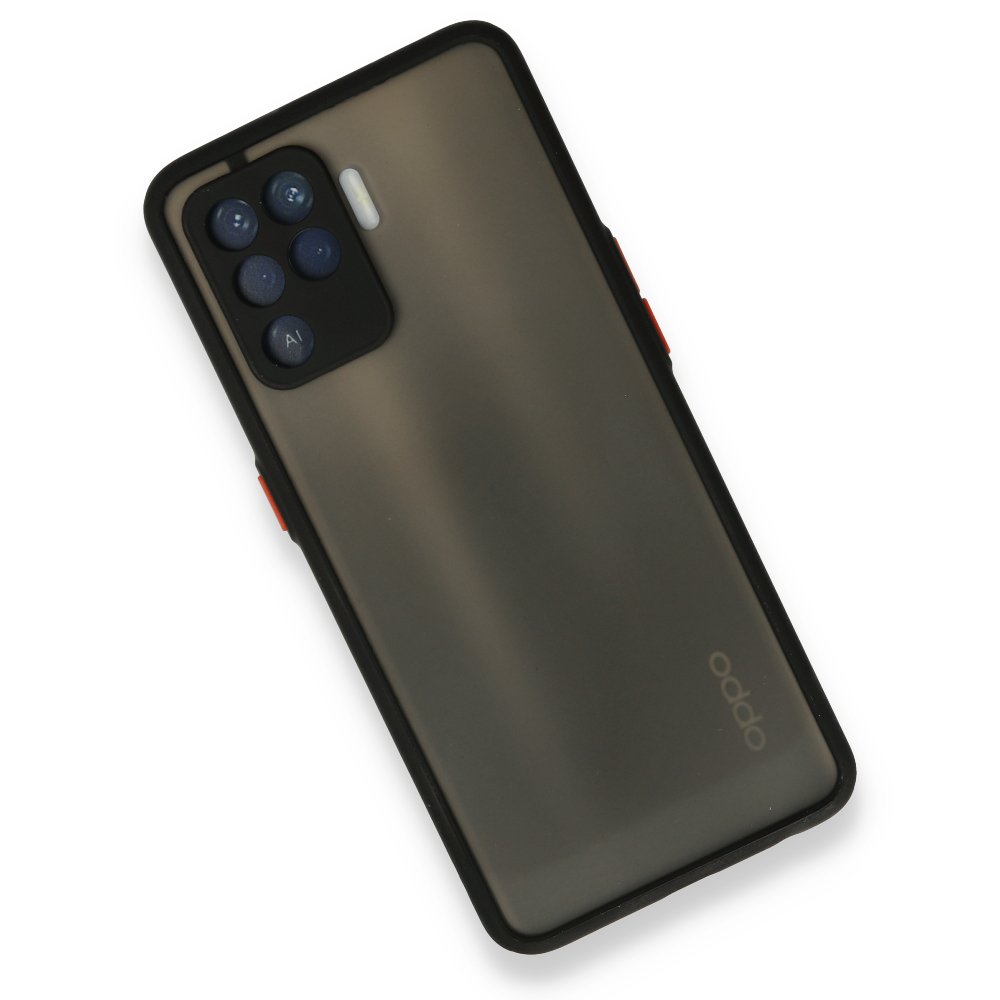 Newface Oppo Reno 5 Lite Kılıf Montreal Silikon Kapak - Siyah