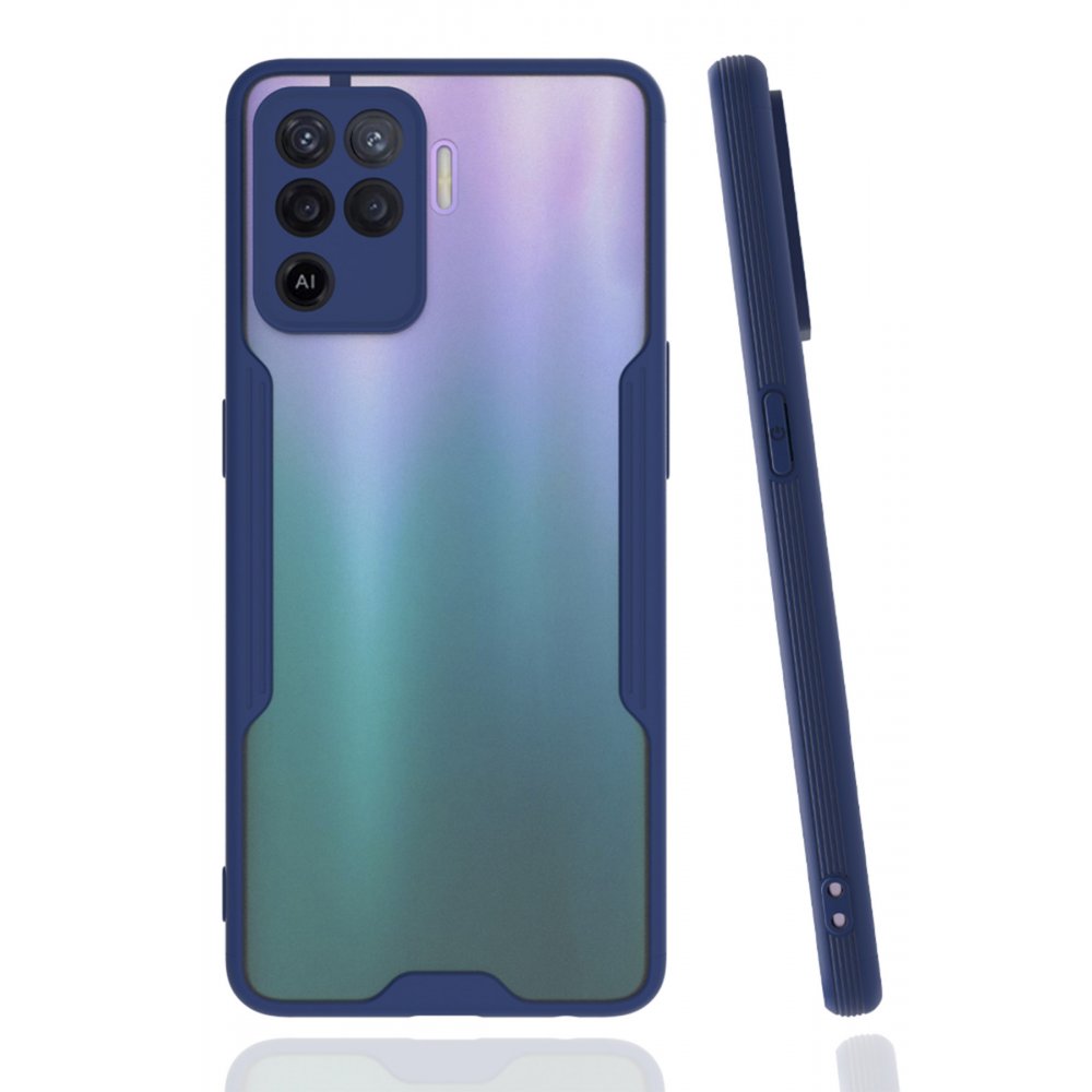 Newface Oppo Reno 5 Lite Kılıf Platin Silikon - Lacivert