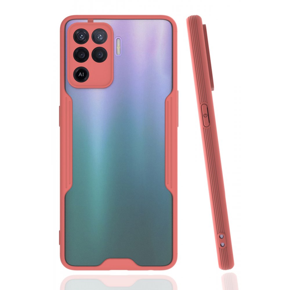 Newface Oppo Reno 5 Lite Kılıf Platin Silikon - Pembe