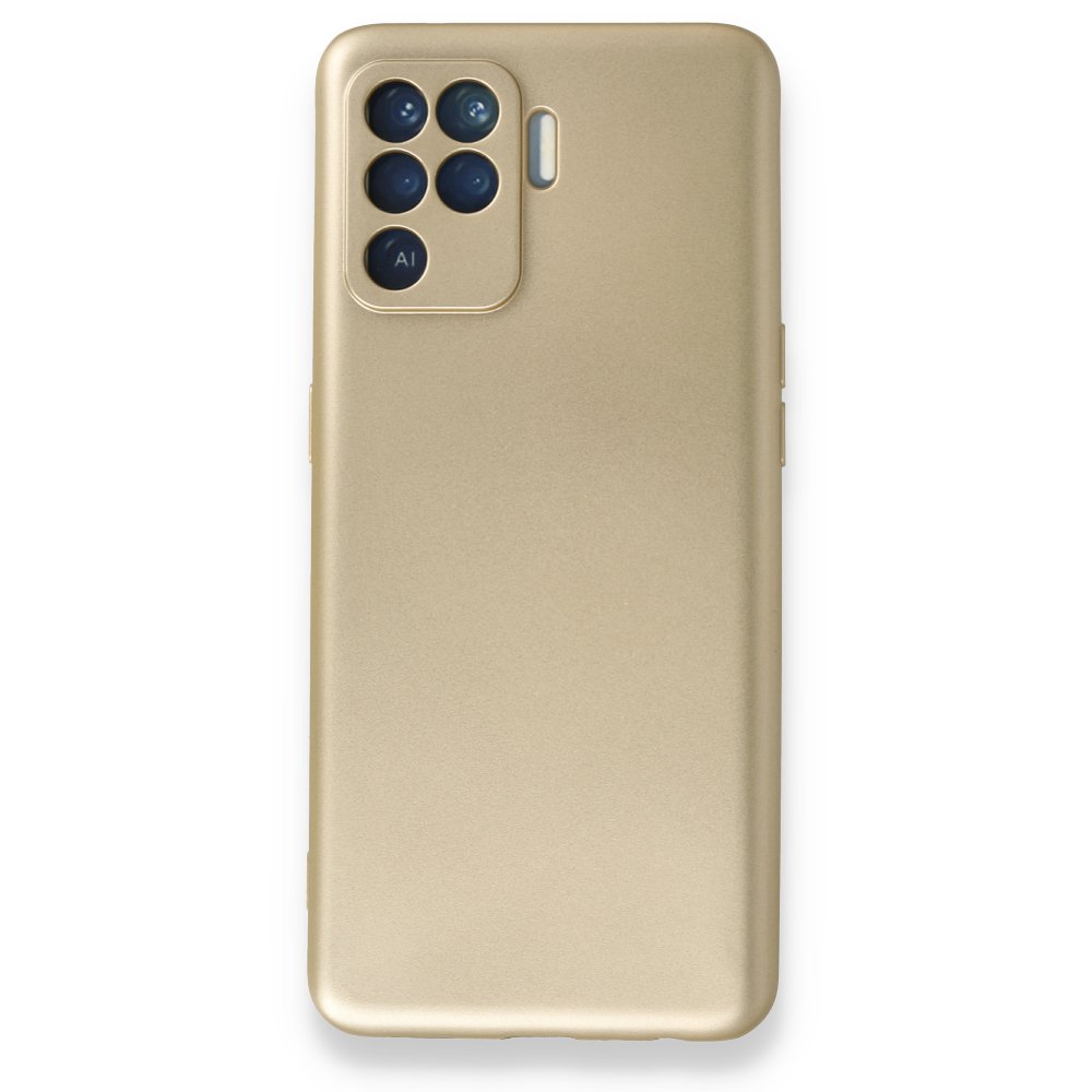 Newface Oppo Reno 5 Lite Kılıf First Silikon - Gold