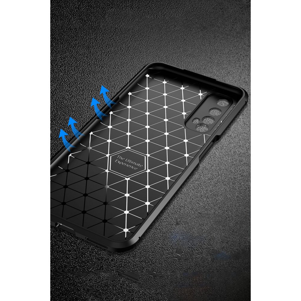 Newface Realme 7 Kılıf Auto Focus Karbon Kapak - Kahverengi