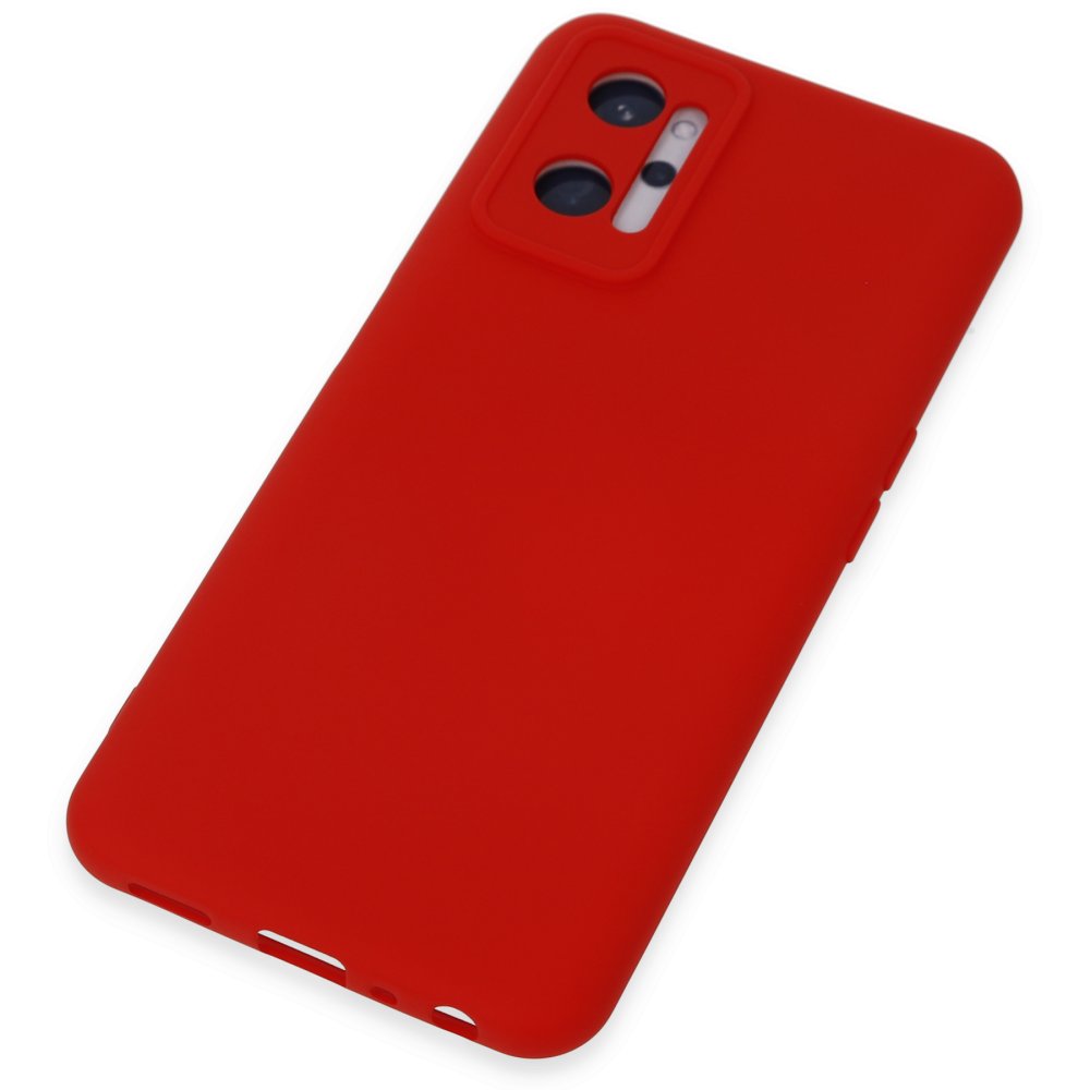 Newface Realme 9i 4G Kılıf Nano içi Kadife Silikon - Kırmızı